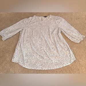 Adrianna Papell Polka Dot Blouse. Size 1X